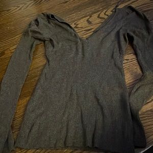 Guess Sweater- size large- grey off the shoulder